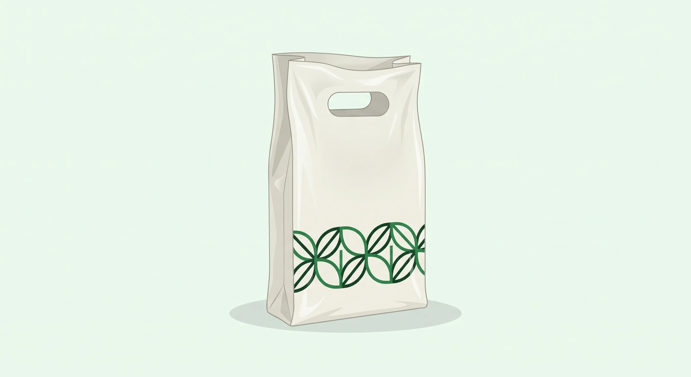 Bolsa de plástico con asa troquelada