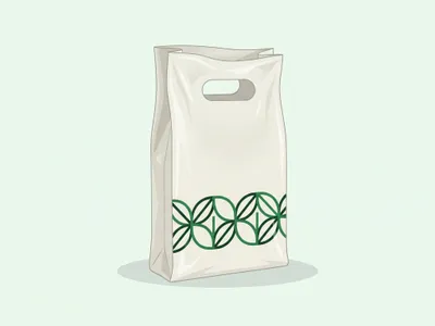 Bolsa de plástico con asa troquelada