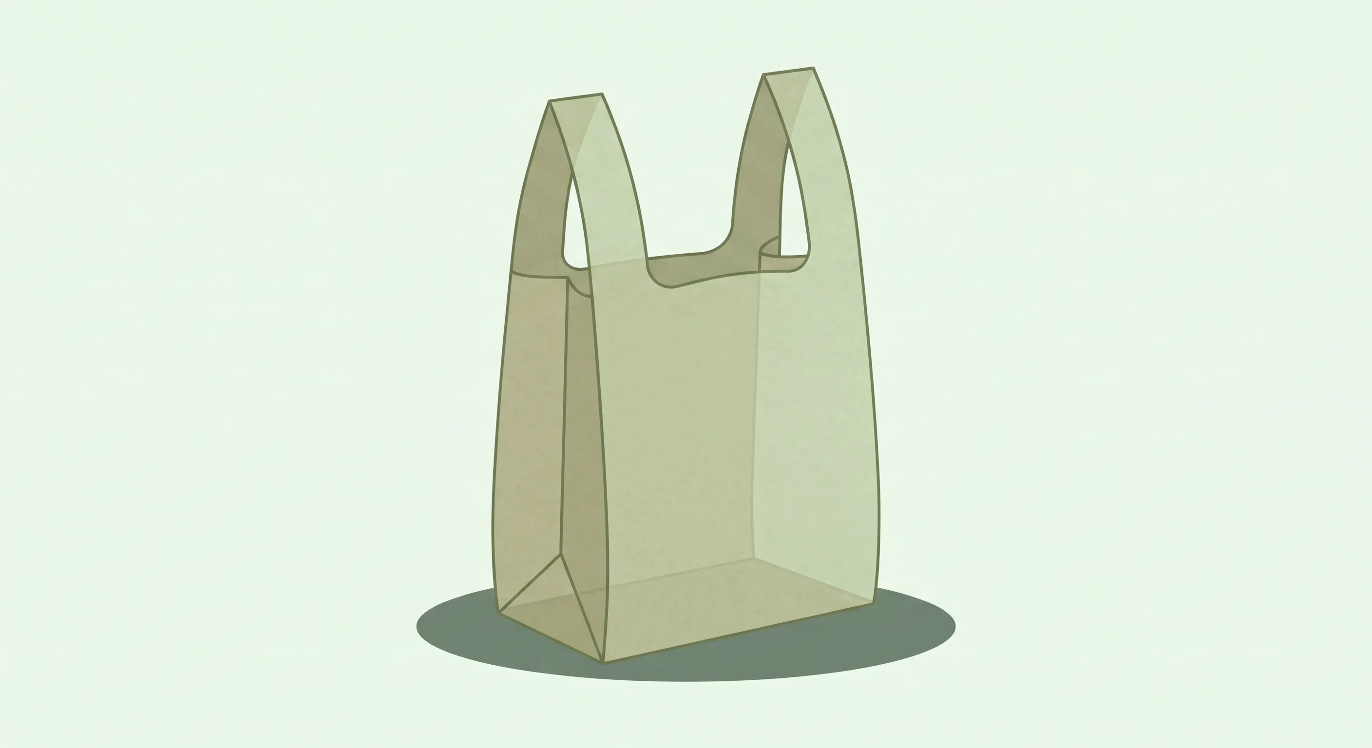 Bolsa camiseta compostable de color verde claro