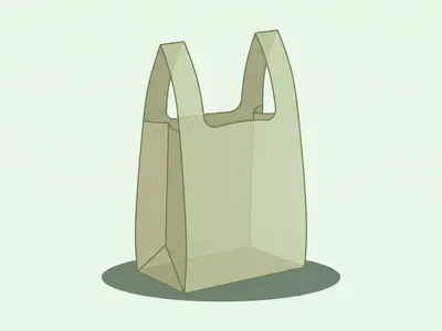Bolsa camiseta compostable de color verde claro