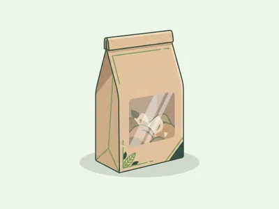 Bolsa de papel con ventana para producto de panadería