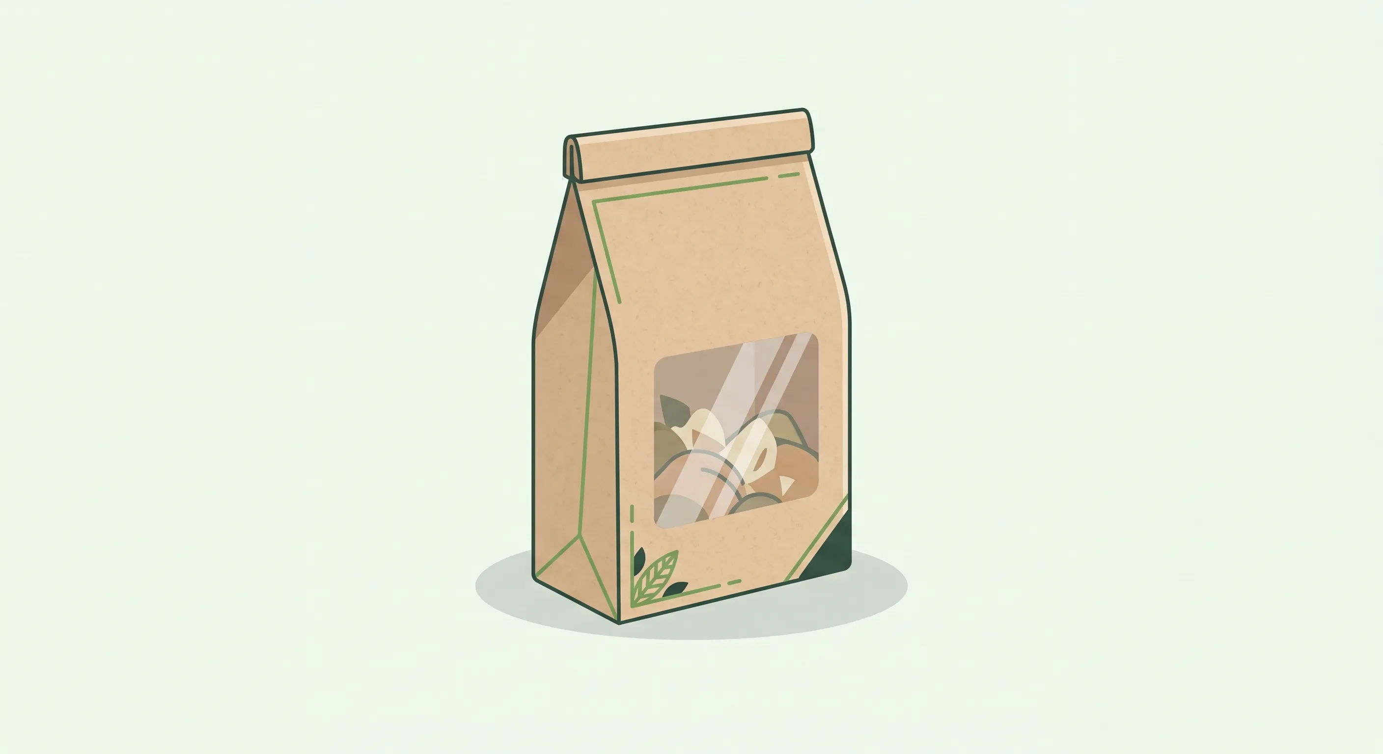 Bolsa de papel con ventana para producto de panadería