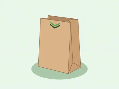 Bolsa de papel sin asas