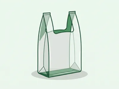 Bolsa de plástico camiseta con asa