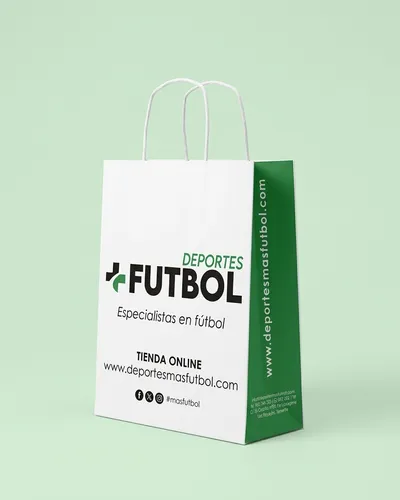 Bolsa de papel personalizada para Deportes Más Fútbol