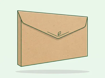 Sobres autoadhesivos de papel apilados