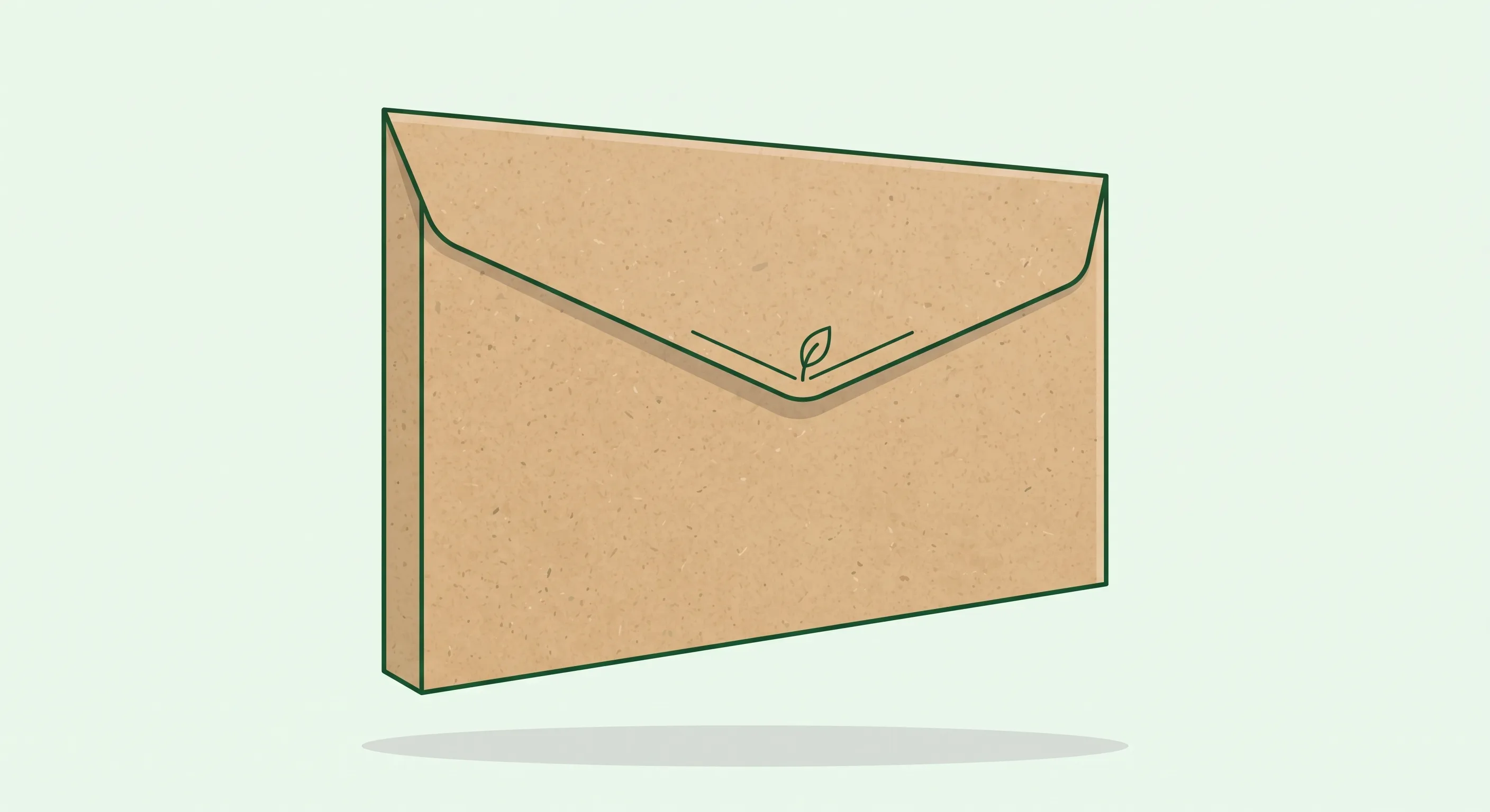 Sobres autoadhesivos de papel apilados